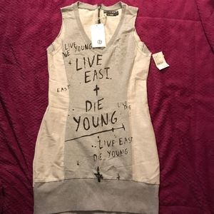 Religion clothing two toned short sleeved dress